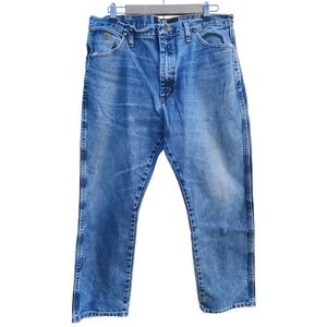 Wrangler George Strait Collection Mens Blue Denim Jeans Medium Wash Western Pant